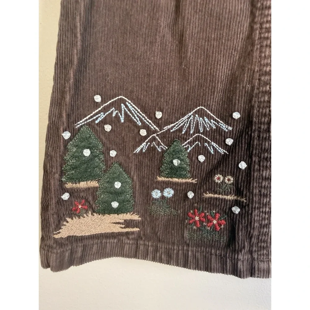 Gymboree REINDEER Size 5 CORDUROY Pants JEANS girls‎ Mountain Cabin Deer Brown